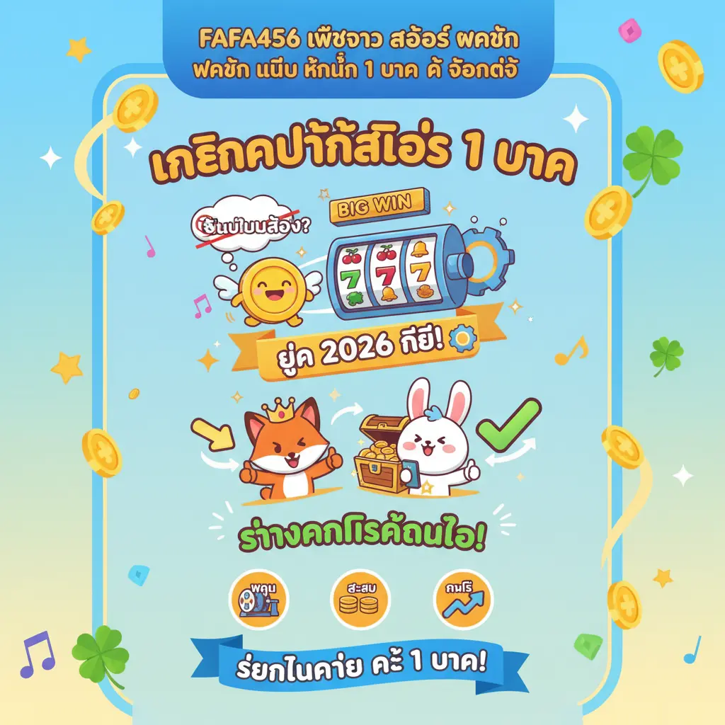 เว็บตรง สล็อต ฝากถอน ไม่มี ขั้นต่ำ 1 บาท ก็ ถอนได้ - FAFA456