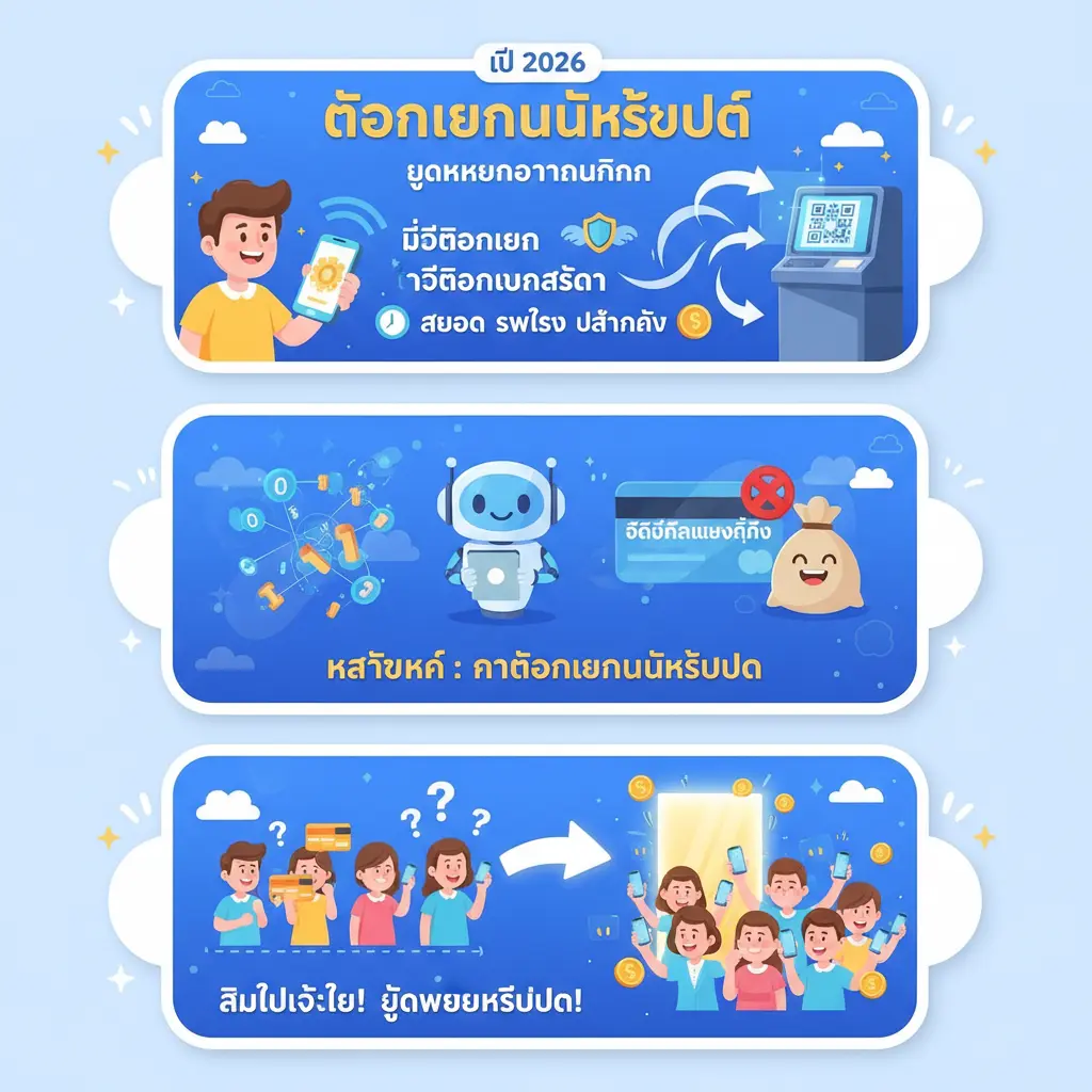 ถอนเงิน - ถอนเงินไม่ใช้บัตร
