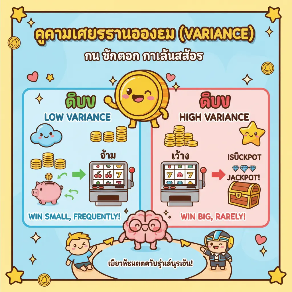 ขั้น ตอน การเล่นสล็อต - ความแปรปรวนของเกม Variance